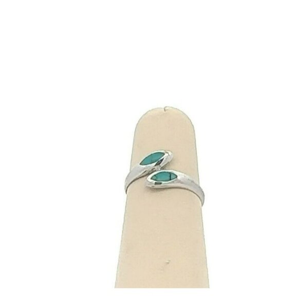Estate Sterling Silver‎ & Turquoise Size 6 Ring! 131 - Picture 1 of 6